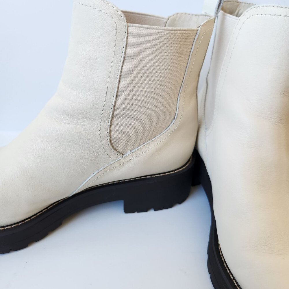 Sam Edelman Justina Lug Sole Chelsea Boots Ivory Winter Outdoors Cabincore - Picture 6 of 11